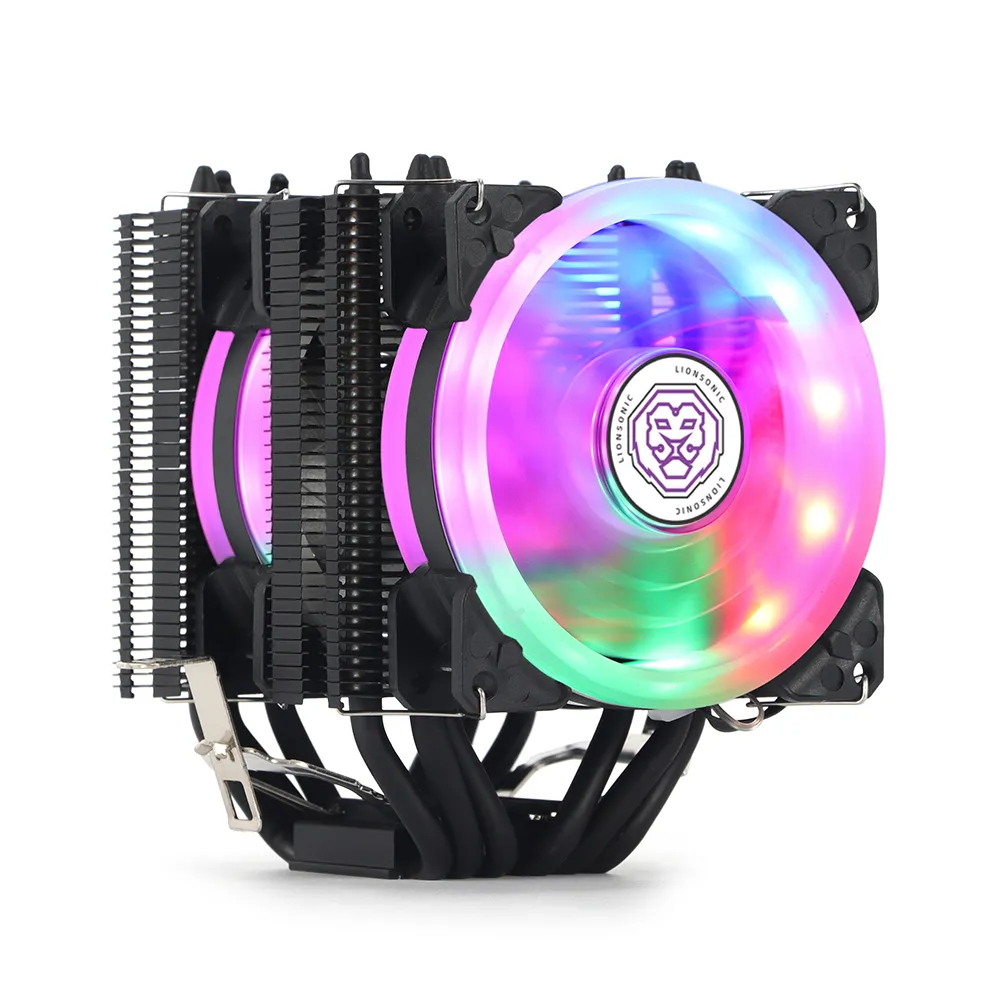 6 Heat Pipes CPU Cooler 4 Pin PWM RGB PC Quiet Intel LGA 1700 2011 201