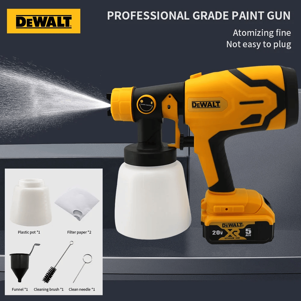 DEWALT Battery Electric Spray Gun 800ml: A Convenient Cordless Solution for Faster, Even Painting
