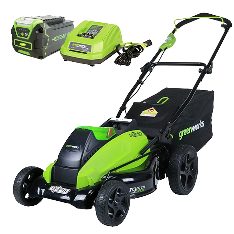Greenworks 19 Inch 40V 800W Cordless Lawn Mower Electric Rechargeable Home Grass Trimmer For Garden Lawn Mower