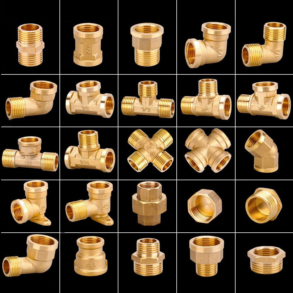 1/2" 3/4" BSP Female Male Thread Tee Type Reducing Copper Elbow Butt joint Adapter Adapter Coupler Water Pipe Plumbing Fittings|Pipe Fittings - Frontier General Hardware