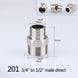 1/2" 3/4" BSP Female Male Thread Tee Type Reducing Stainless steel Elbow Butt joint adapter Adapter Coupler Plumbing fittings|Pipe Fittings - Frontier General Hardware