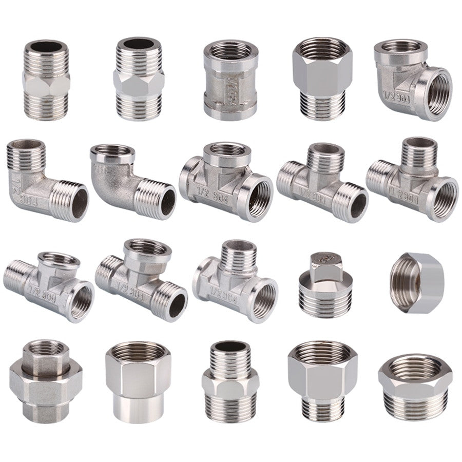 1/2" 3/4" BSP Female Male Thread Tee Type Reducing Stainless steel Elbow Butt joint adapter Adapter Coupler Plumbing fittings|Pipe Fittings - Frontier General Hardware