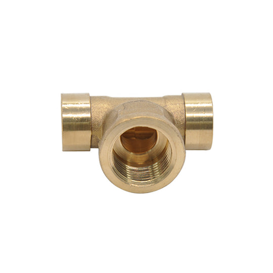 Brass End Feed Solder Cup Tee 3 Way Connector 1/2 BSP Male To 15/22mm ID For Air Conditioning Plumbing Frontier General Hardware