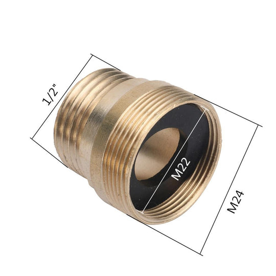 Half Inch To M22 And M24 Thread Brass Connector For Home Improvement Plumbing Pipe Fittings Water Tap Faucet Adapter Frontier General Hardware