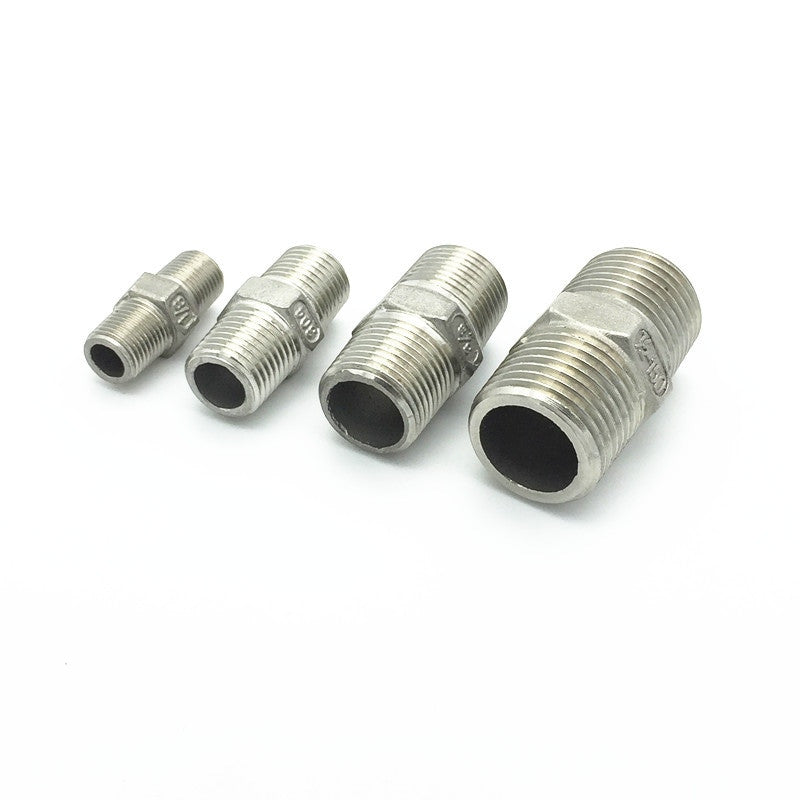 1 PCS Stainless steel External thread Straight connector 1/4" 1/2" 3/8" 1/8" hardware plumbing pipe fittings|Pipe Fittings - Frontier General Hardware