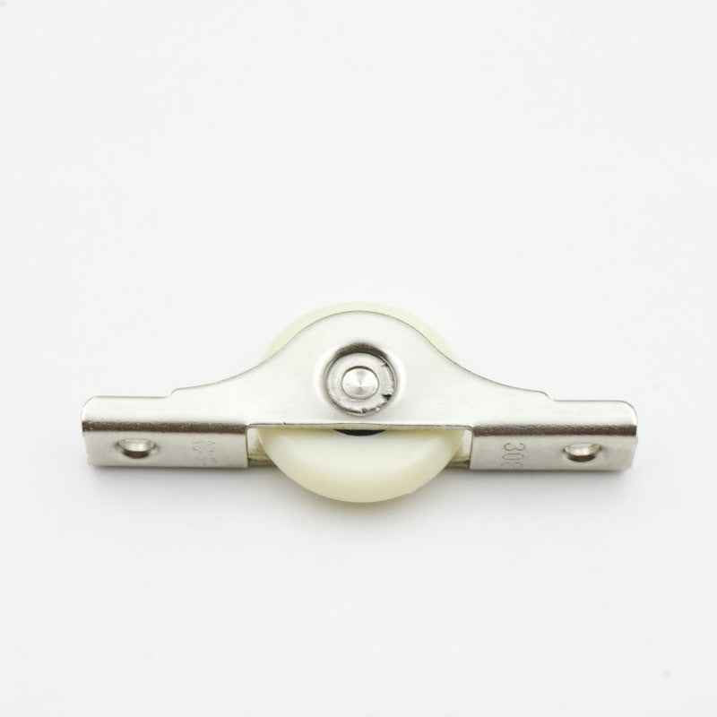 1 Pair Single Sliding Door Wheels Rollers Bottom Wheel Fixed Nylon Caster Pulley Runners Window Drawer Furniture Hardware|Door Rollers