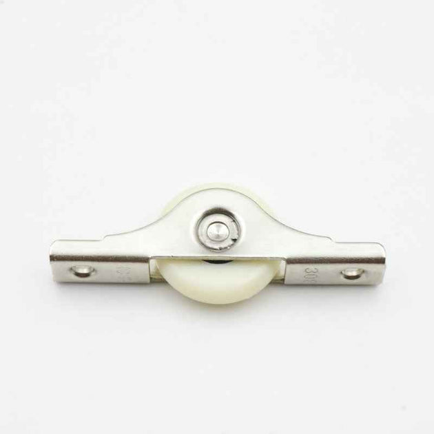 1 Pair Single Sliding Door Wheels Rollers Bottom Wheel Fixed Nylon Caster Pulley Runners Window Drawer Furniture Hardware|Door Rollers