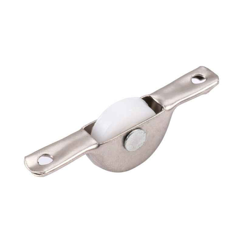 1 Pair Single Sliding Door Wheels Rollers Bottom Wheel Fixed Nylon Caster Pulley Runners Window Drawer Furniture Hardware|Door Rollers