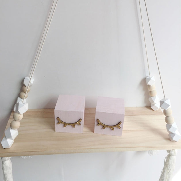 1 Pcs Wall Hanging Decor Swing Shelf Decorative Shelves Room Storage Organization personality Kids Room Wooden Beads Tassel|Decorative Shelves| - Frontier General Hardware