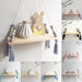 1 Pcs Wall Hanging Decor Swing Shelf Decorative Shelves Room Storage Organization personality Kids Room Wooden Beads Tassel|Decorative Shelves| - Frontier General Hardware