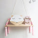 1 Pcs Wall Hanging Decor Swing Shelf Decorative Shelves Room Storage Organization personality Kids Room Wooden Beads Tassel|Decorative Shelves| - Frontier General Hardware