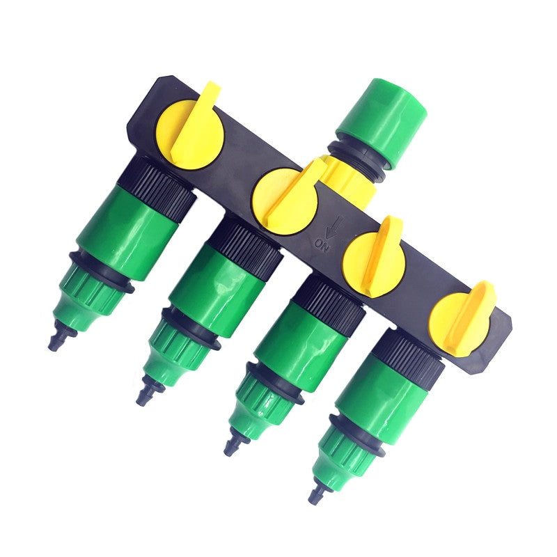 1 Set (6 Pcs) 4 Way Shunt Water pipe connector Water diverter Drip garden irrigation 4/7 or 8/11 Hose Connector Fitting|Garden Water Connectors - Frontier General Hardware