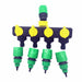 1 Set (6 Pcs) 4 Way Shunt Water pipe connector Water diverter Drip garden irrigation 4/7 or 8/11 Hose Connector Fitting|Garden Water Connectors - Frontier General Hardware