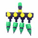 1 Set (6 Pcs) 4 Way Shunt Water pipe connector Water diverter Drip garden irrigation 4/7 or 8/11 Hose Connector Fitting|Garden Water Connectors - Frontier General Hardware