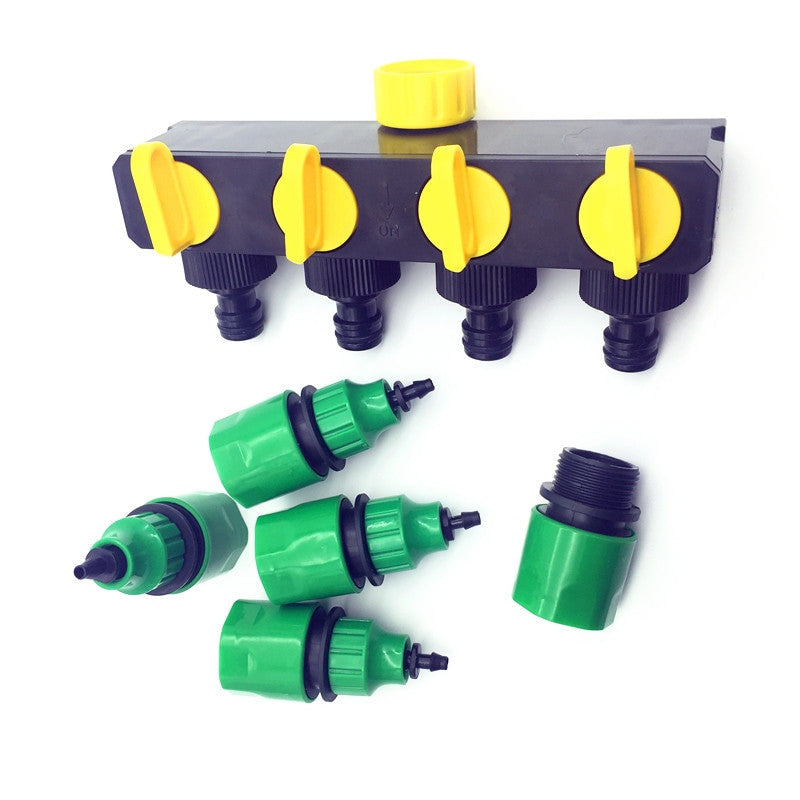 1 Set (6 Pcs) 4 Way Shunt Water pipe connector Water diverter Drip garden irrigation 4/7 or 8/11 Hose Connector Fitting|Garden Water Connectors - Frontier General Hardware