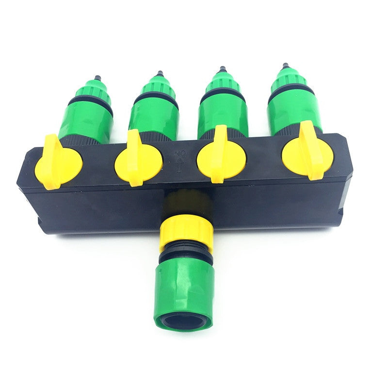 1 Set (6 Pcs) 4 Way Shunt Water pipe connector Water diverter Drip garden irrigation 4/7 or 8/11 Hose Connector Fitting|Garden Water Connectors - Frontier General Hardware