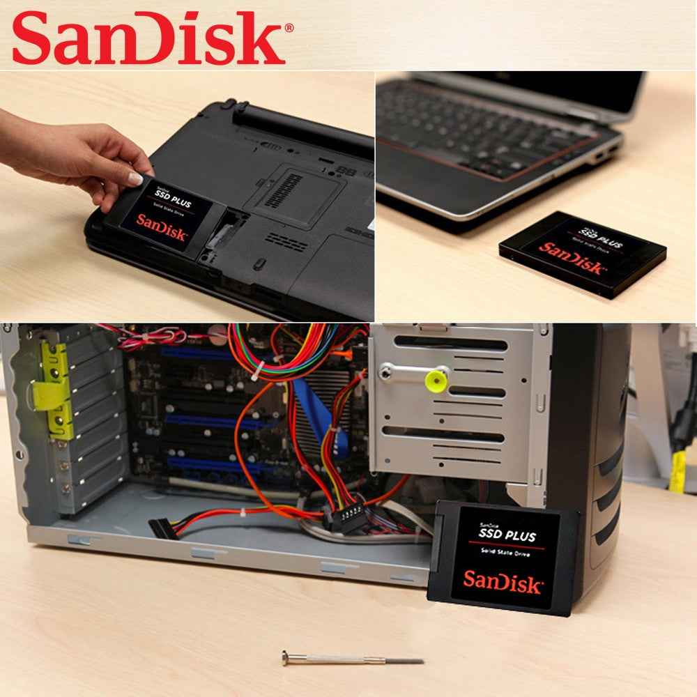 100% Sandisk SSD Plus 120GB 240GB 480GB SATA III 2.5" laptop notebook solid state disk SSD Internal Solid State Hard Drive Disk|Internal Solid State Drives