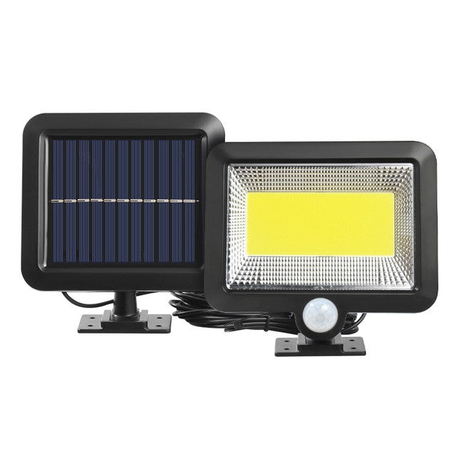 120/128 COB LED Solar Light PIR Motion Sensor Outdoor Lighting Garage Security Light Garden Decoration Solar Wall Lamp Spotlight|Solar Lamps - Frontier General Hardware