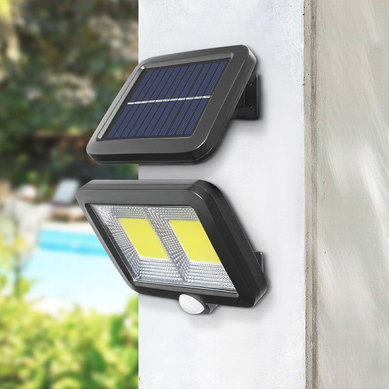120/128 COB LED Solar Light PIR Motion Sensor Outdoor Lighting Garage Security Light Garden Decoration Solar Wall Lamp Spotlight|Solar Lamps - Frontier General Hardware