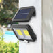 120/128 COB LED Solar Light PIR Motion Sensor Outdoor Lighting Garage Security Light Garden Decoration Solar Wall Lamp Spotlight|Solar Lamps - Frontier General Hardware