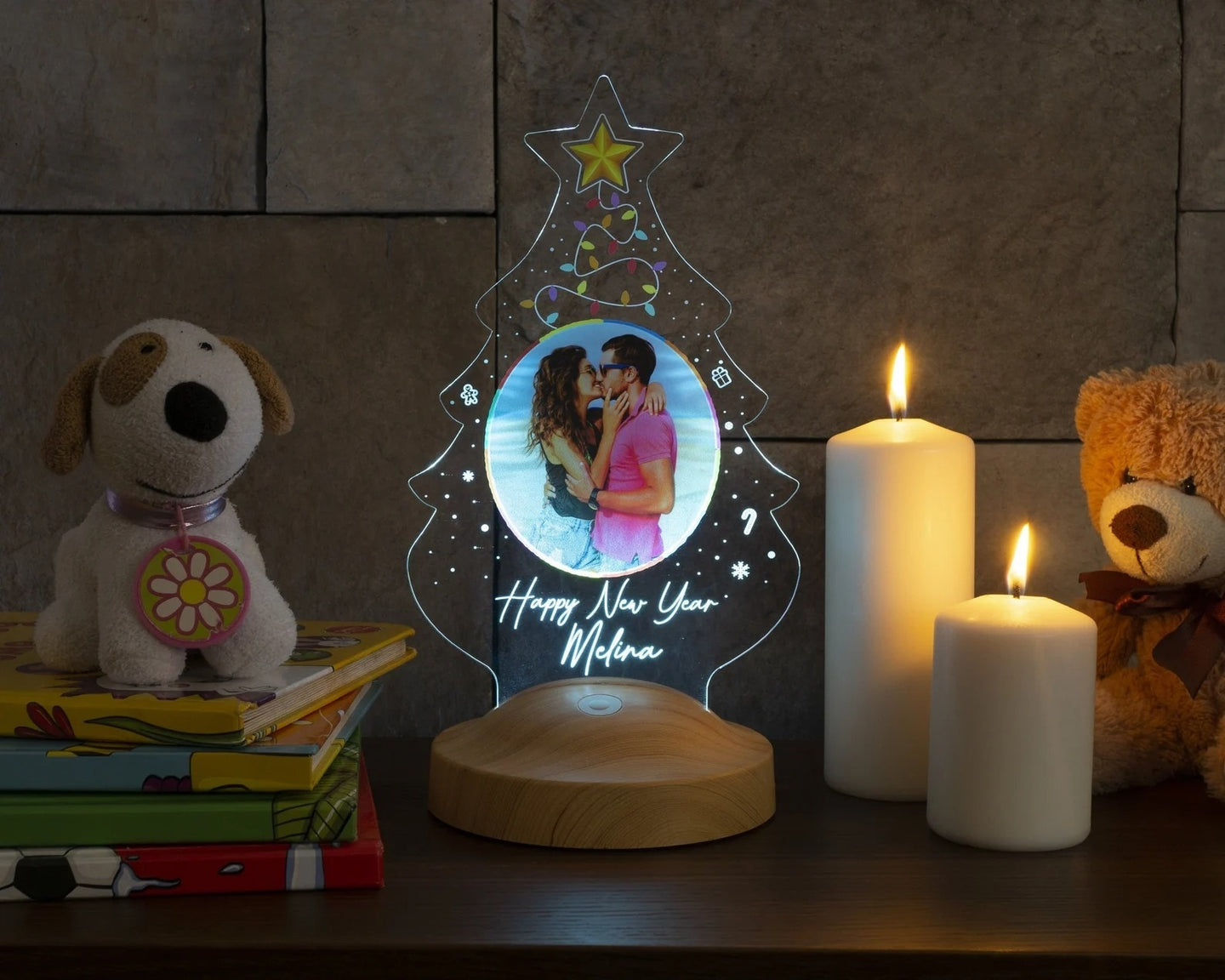 Personalized 3D Photo Lamp With Custom Photo And Text 3D Night Light Gift For Valentines Day Anniversary Birthday Frontier General Hardware
