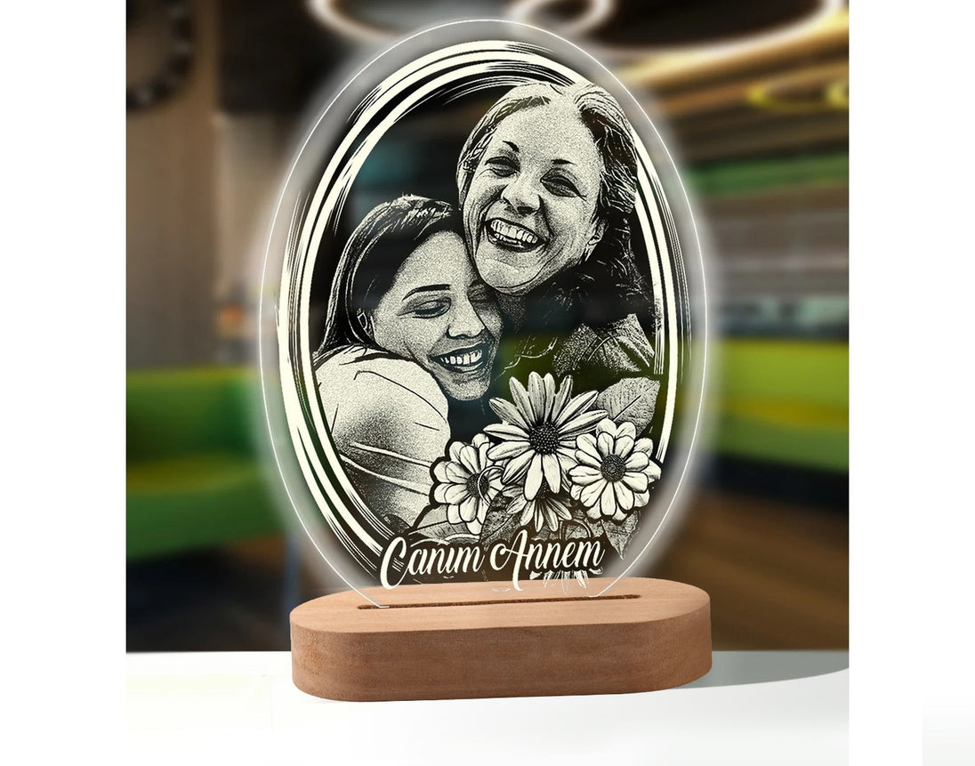 Personalized 3D Photo Lamp With Custom Photo And Text 3D Night Light Gift For Valentines Day Anniversary Birthday Frontier General Hardware