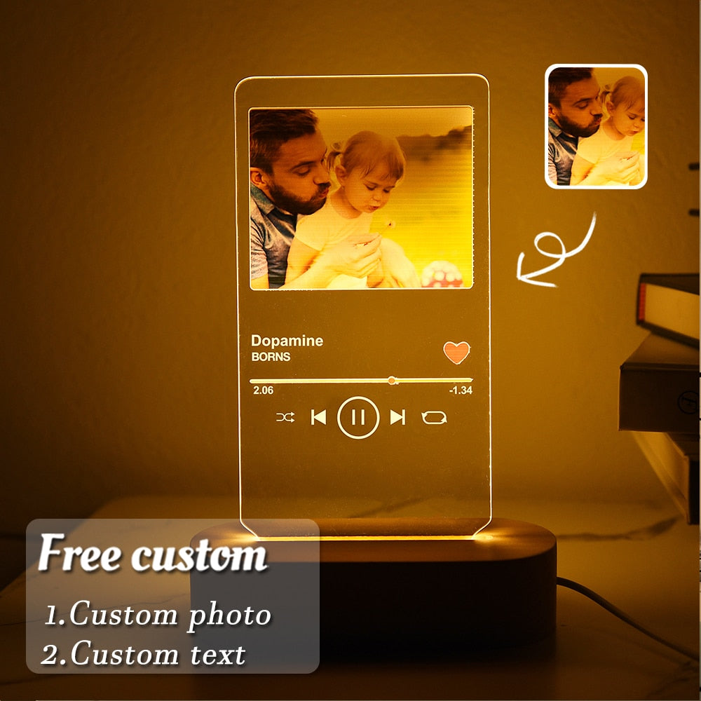 Personalized 3D Photo Lamp With Custom Photo And Text 3D Night Light Gift For Valentines Day Anniversary Birthday Frontier General Hardware