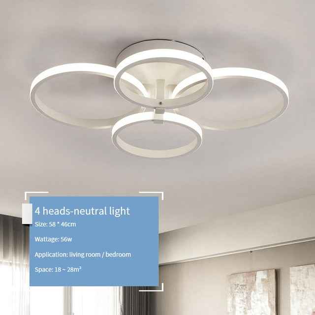 New led Chandelier Lights For Living Room Dining Kitchen Bedroom Home Modern Rectangle Ceiling Lamp Lighting Fixtures|Chandeliers