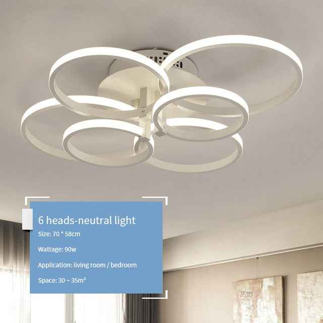 New led Chandelier Lights For Living Room Dining Kitchen Bedroom Home Modern Rectangle Ceiling Lamp Lighting Fixtures|Chandeliers