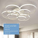 New led Chandelier Lights For Living Room Dining Kitchen Bedroom Home Modern Rectangle Ceiling Lamp Lighting Fixtures|Chandeliers