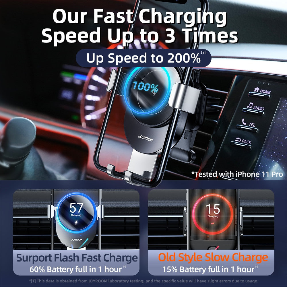 15W Qi Car Phone Holder Wireless Charger Car Mount Intelligent Infrared for Air Vent Mount car charger wireless For iPhone12 pro|Phone Holders & Stands| - Frontier General Hardware