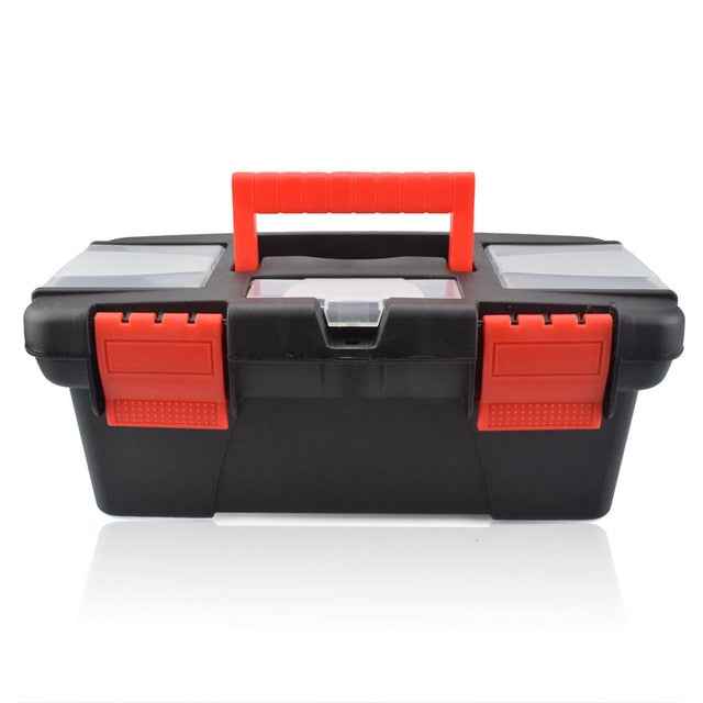 NEWACALOX 10" Tool Box with Handle Compartment Storage Organizers Toolbox for Hardware Tool Soldering Iron Accessories Toolcase|Tool Boxes