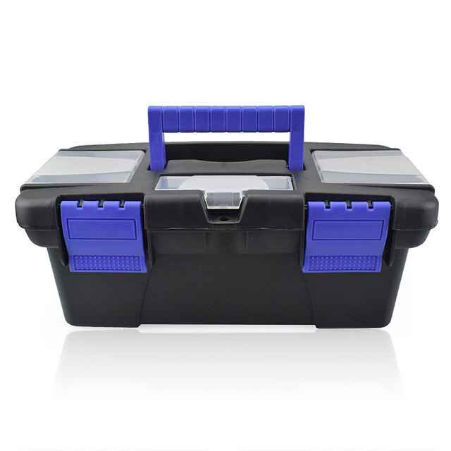 NEWACALOX 10" Tool Box with Handle Compartment Storage Organizers Toolbox for Hardware Tool Soldering Iron Accessories Toolcase|Tool Boxes