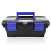 NEWACALOX 10" Tool Box with Handle Compartment Storage Organizers Toolbox for Hardware Tool Soldering Iron Accessories Toolcase|Tool Boxes
