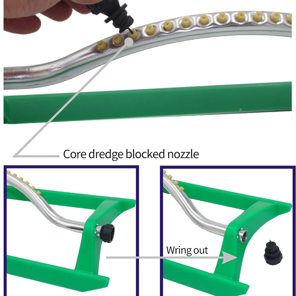 18Holes Swing 120 Degree Garden Lawn Irrigation Tools Plastic Aluminum Tube Garden Lawn Sprinkler 2 Sided Coverage|Garden Sprinklers - Frontier General Hardware