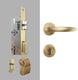 Dooroom Brass Mute Door Lever American European Modern Black Gold Interior Room Bedroom Bathroom Solid Wood Door Lock Split Knob|Door Locks