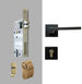 Dooroom Brass Door Lever American Nordic Modern Solid Wood Interior Door Lock Bedroom Split Mechanical Set Handle Black Square|Door Locks