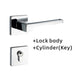 Dooroom Brass Door Lever American Nordic Modern Solid Wood Interior Door Lock Bedroom Split Mechanical Set Handle Black Square|Door Locks