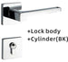 Dooroom Brass Door Lever American Nordic Modern Solid Wood Interior Door Lock Bedroom Split Mechanical Set Handle Black Square|Door Locks
