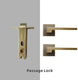Dooroom Brass Door Lever American Nordic Modern Solid Wood Interior Door Lock Bedroom Split Mechanical Set Handle Black Square|Door Locks