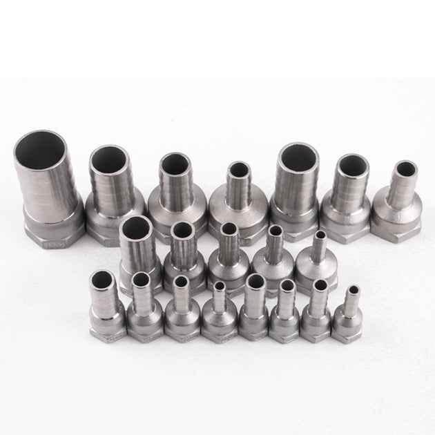 1PCS 1/4 3/8 1/2 3/4 BSP Female x 6/8/10/12/14/15/16/19/20/25mm Hosetail Barb Connector 304 Stainless Steel Plumbing Accessories|Pipe Fittings - Frontier General Hardware