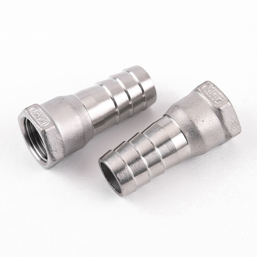 1PCS 1/4 3/8 1/2 3/4 BSP Female x 6/8/10/12/14/15/16/19/20/25mm Hosetail Barb Connector 304 Stainless Steel Plumbing Accessories|Pipe Fittings - Frontier General Hardware