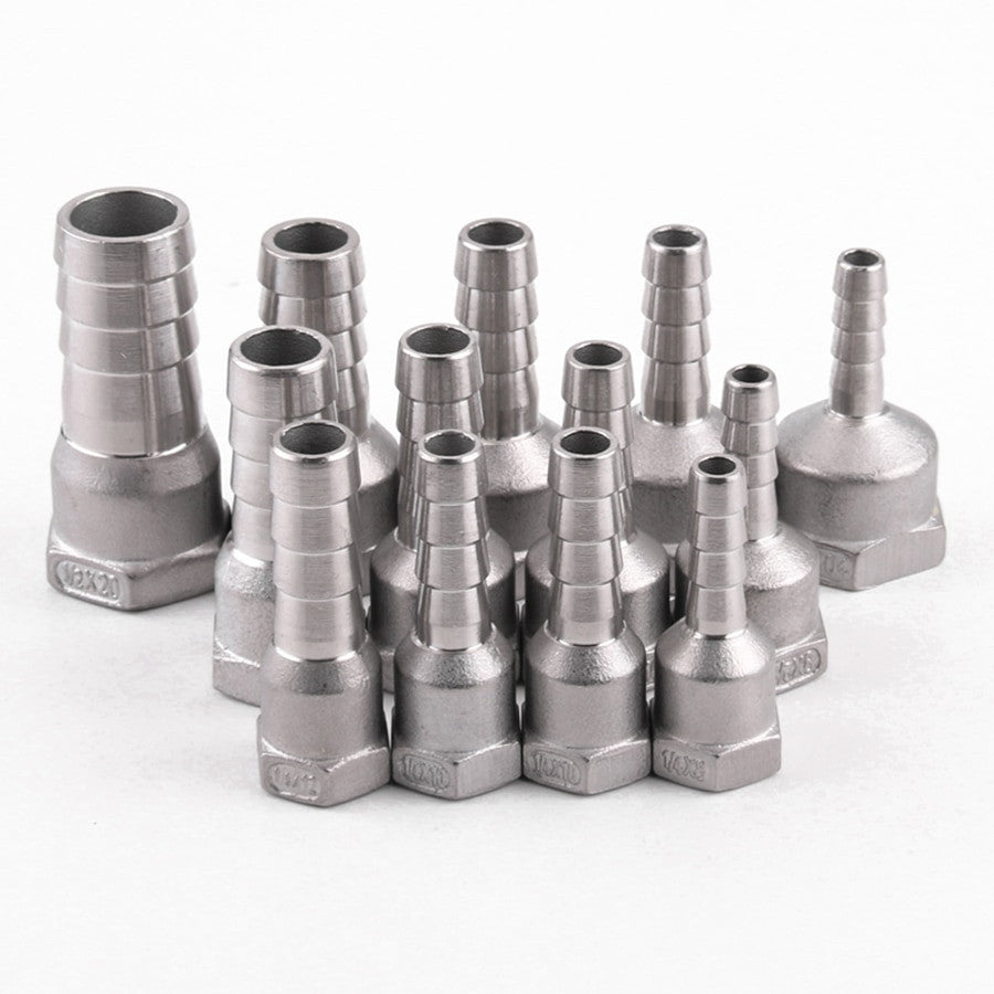 1PCS 1/4 3/8 1/2 3/4 BSP Female x 6/8/10/12/14/15/16/19/20/25mm Hosetail Barb Connector 304 Stainless Steel Plumbing Accessories|Pipe Fittings - Frontier General Hardware