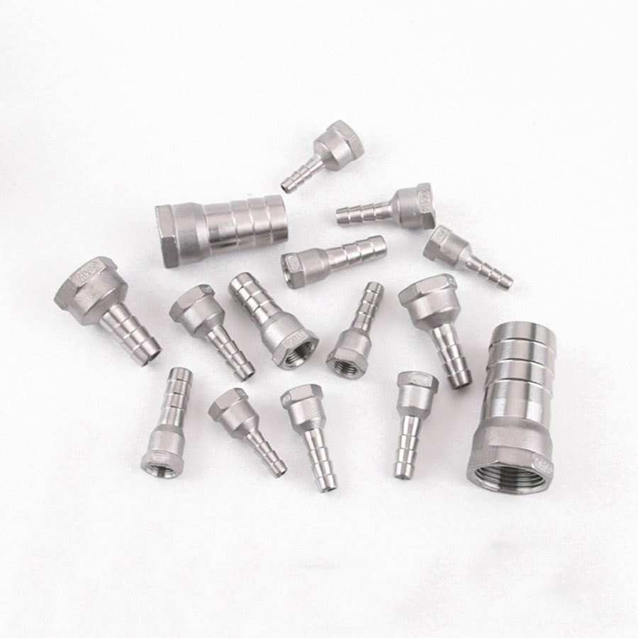1PCS 1/4 3/8 1/2 3/4 BSP Female x 6/8/10/12/14/15/16/19/20/25mm Hosetail Barb Connector 304 Stainless Steel Plumbing Accessories|Pipe Fittings - Frontier General Hardware