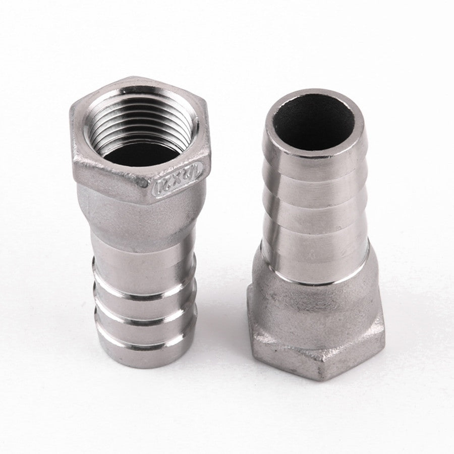 1PCS 1/4 3/8 1/2 3/4 BSP Female x 6/8/10/12/14/15/16/19/20/25mm Hosetail Barb Connector 304 Stainless Steel Plumbing Accessories|Pipe Fittings - Frontier General Hardware