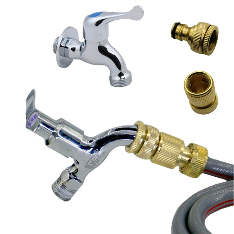 1PCS Pure Brass Faucets Standard Connector Washing Machine Gun Quick Connect Fitting Pipe Connections 1/2 "3/4" 16mm Hose|pipe guard|hose headpipe construction - Frontier General Hardware