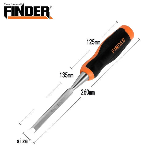 1Piece 6-51mm Carving Chisel Carpenter Tools Knockable TPR Handle Woodworking Chisel CR-V Professional Carving Knife Wood Graver Frontier General Hardware