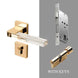 1Set Crystal Texture/Mute Room Door Lock Handle Fashion Interior Door Lock Anti theft Gate Lock Furniture Hardware GF181|Door Locks