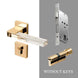 1Set Crystal Texture/Mute Room Door Lock Handle Fashion Interior Door Lock Anti theft Gate Lock Furniture Hardware GF181|Door Locks