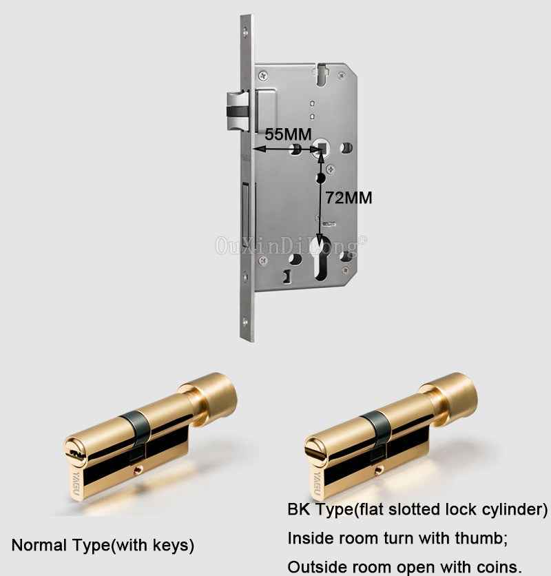 1Set Crystal Texture/Mute Room Door Lock Handle Fashion Interior Door Lock Anti theft Gate Lock Furniture Hardware GF181|Door Locks